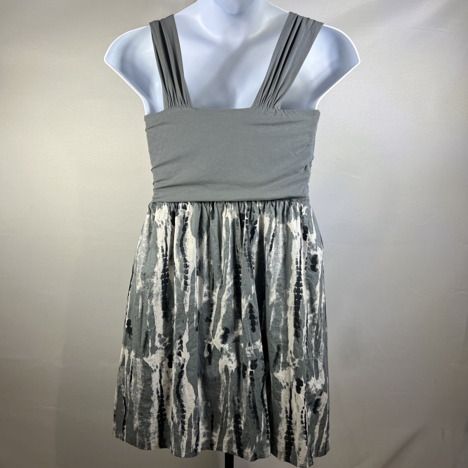Converse Dress Women's Gray Size Large Ruched Paint Splatter Look Cotton 2012 thumbnail 8