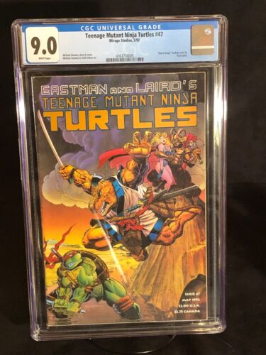 Teenage Mutant Ninja Turtles #47 1992, with: Space Usagi, CGC 9.0 RARE! - Afbeelding 1 van 3