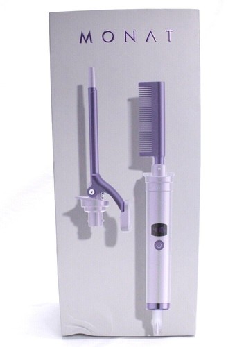 MONAT INTERCHANGEABLE HOT COMB & 9mm CURLING ROD Type I Plug STRAIGHTEN or CURL - Picture 8 of 11