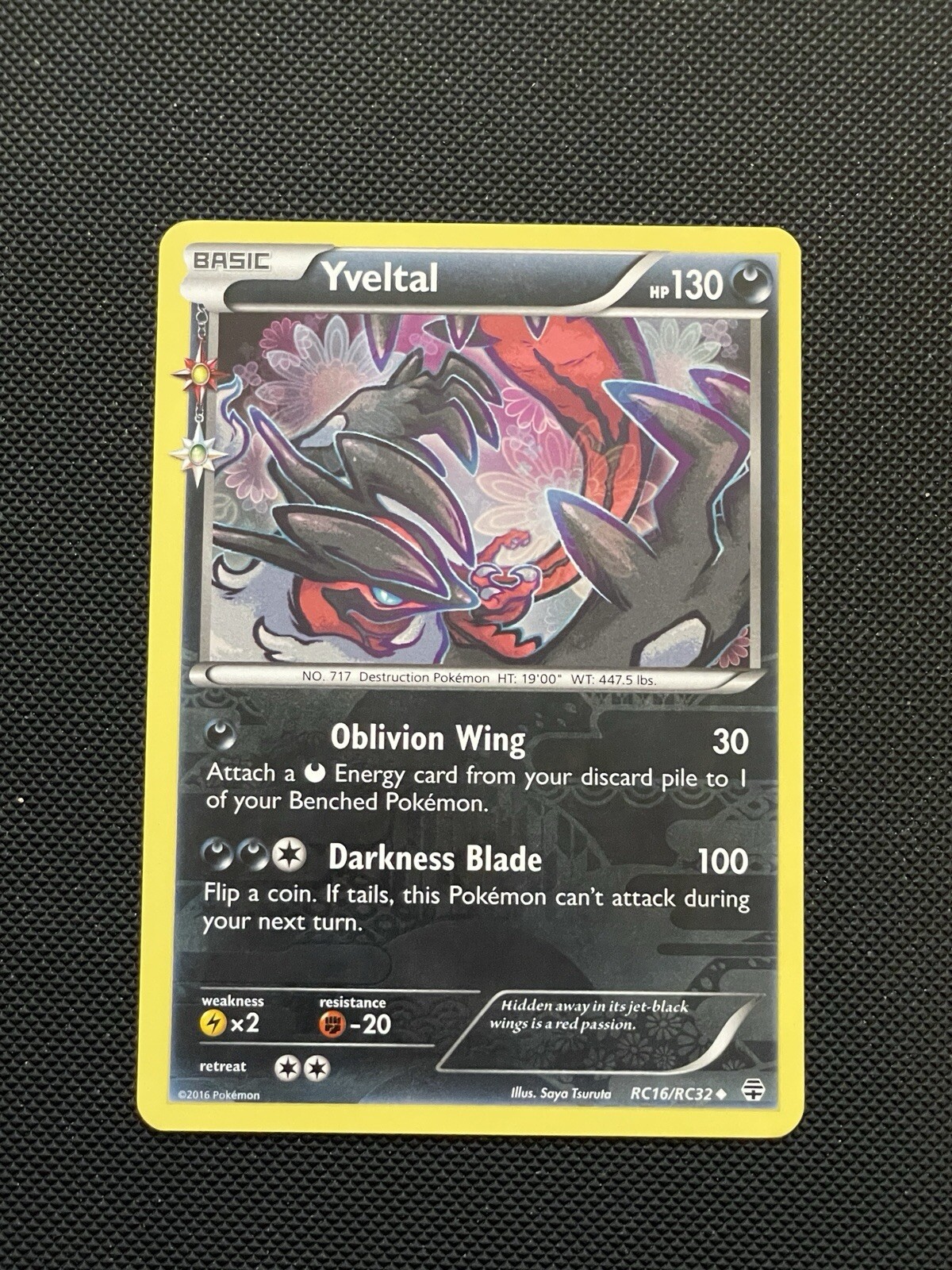 Yveltal RC16/RC32 Holo XY Generations Radiant Collection Pokemon TCG LP/NM