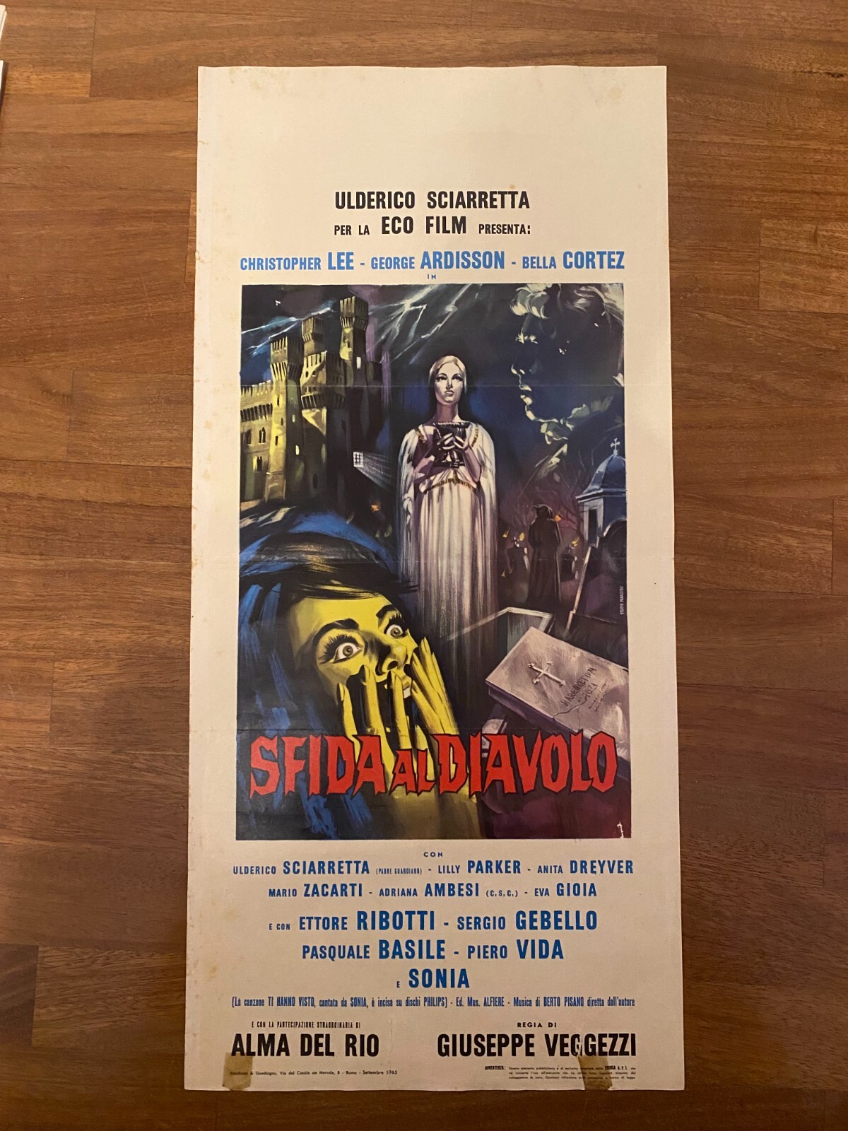 Locandina originale film Sfida al diavolo (1963) - Regia di Nello Vegezzi