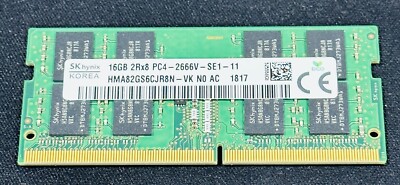 Hynix 16GB DDR4 2666 MHz PC4-21300 SODIMM 260-Pin 2Rx8 Laptop