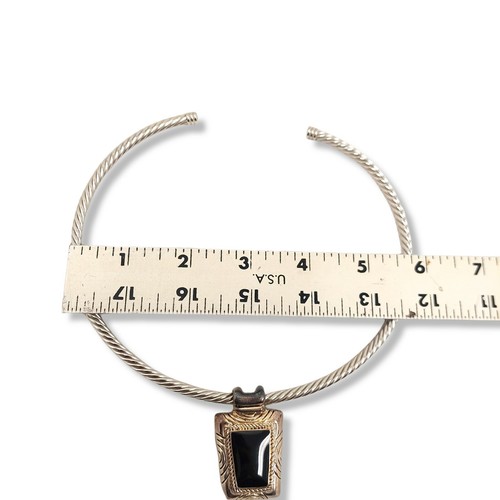 Vtg Premier Design Vintage Silver Tone Choker Necklace & Clip Earrings Set - Picture 6 of 9