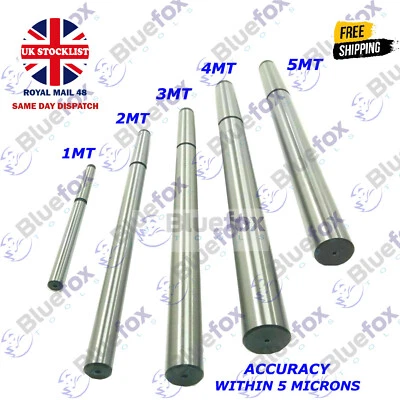 Lathe Alignment Test Bar Shank Size 1MT, 2MT, 3MT, 4MT, 5MT, 6MT Bluefox