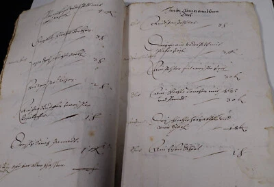 Südtirol --- Rechnung 1572, Inventar Nachlass von Ulrich Röll (Rell) in Salurn - Bild 1 von 4