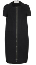 Marni Ladies Black Thick Felt Stylish Virgin Wool Coat 42/8