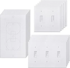 30Pcs Wall Plate Insulation Gaskets, White Foam Weatherproof Outlet Sealers for