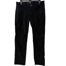 Calvin Klein Black Corduroy Jeans Size 10 Classic Mid-Rise Straight Leg Pants