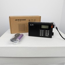 BL-108 AM FM SW Portable Radio with Display, battery, charger - New open box