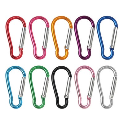 10 PCS Aluminum Carabiner D Shape Spring Clip Snap Key Hook Keychain Buckle