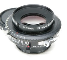 Nikon Nikkor-M 300mm F9 8x10" Lens With Copal 1 shutter. Tested. Clean.