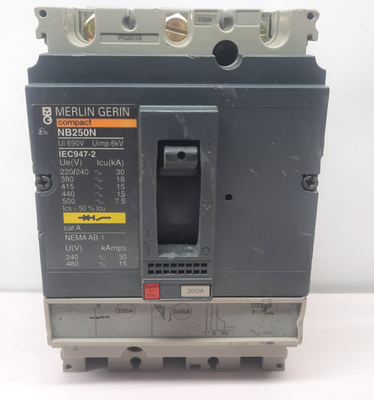 MERLIN GERIN NB250N COMPACT 3 POLE 200 AMPS CIRCUIT BREAKER | eBay
