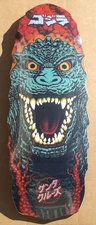 SANTA CRUZ X GODZILLA "GODZILLA DESTROYER" SHAPED SKATEBOARD DECK RARE