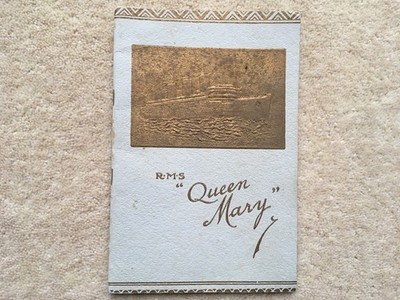 R.M.S. ''QUEEN MARY'' AUS NEW YORK 23. SEPTEMBER 1936 SOUVENIRLISTE DER PASSAGIERE