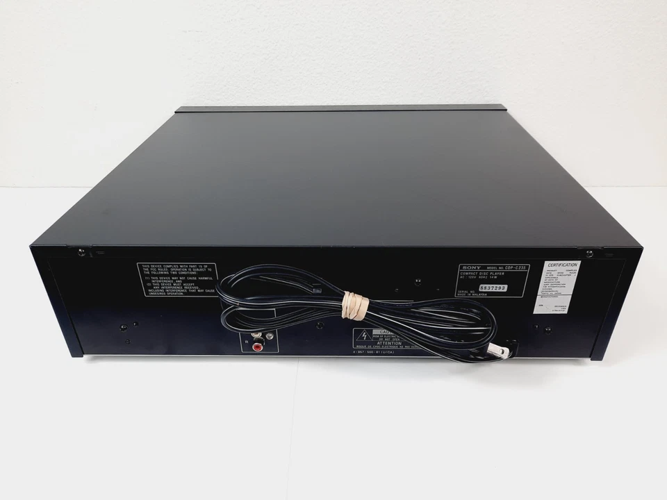 Sony CDP-C235 5-Disc CD Changer, No Remote, Tested Working - Image 4 of 4