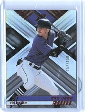 2023 Panini Chronicles XR Red #12 Zac Veen Baseball Card #/199 - Rockies