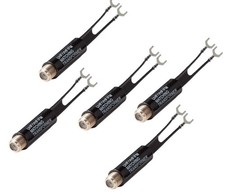Accessonico 5 Pack 75 Ohm to 300 UHF VHF FM Antenna Adapter Black
