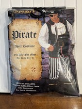 Spirit Halloween Pirate Costume NEW Adult Fits Most Cosplay Party