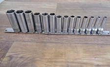 Snap-on Tools 14pc 3/8" Drive Deep Metric Socket Set 6pt 6mm-19mm
