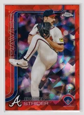 SPENCER STRIDER 9/25 Orange Sapphire Refractor 2025 Topps Chrome #46 Braves