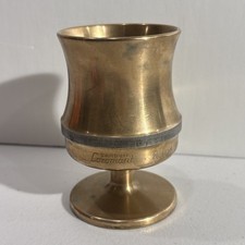 Vintage 1980 Sandvik Coromant Solid Brass Goblet Heavy Industrial Memorabilia