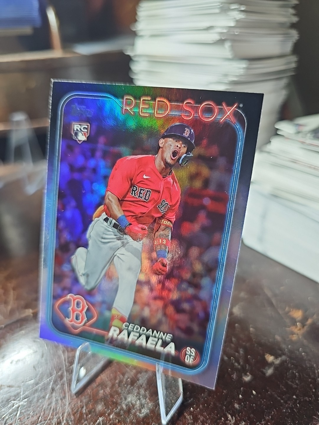 2024 Topps Series 1 - Ceddanne Rafaela #313 Rainbow Foil (RC)