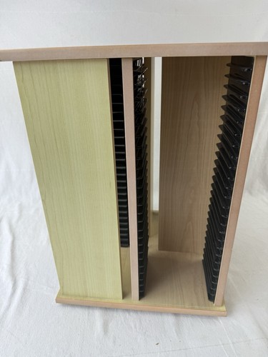 De Colección Madera 104 CD Spinner Rack Giratorio Encimera Almacenamiento Compacto Soporte Carrusel - Imagen 2 de 11