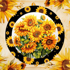 Sunflowers Welcome Sign 10" or 12" Aluminum Sign Outside Inside