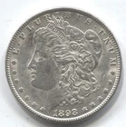 1898 - MORGAN SILVER DOLLAR - 90% SILVER - AU -LOT # 190