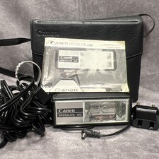 Vintage Canon Speedlite 102 Shoe Mount Flash Case Cord Japan Manual Tested Works