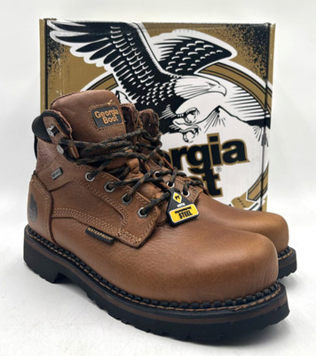 Georgia Boot GB00317 Men's NEW Steel-Toe WP Work Boot Brown Multiple Sizes