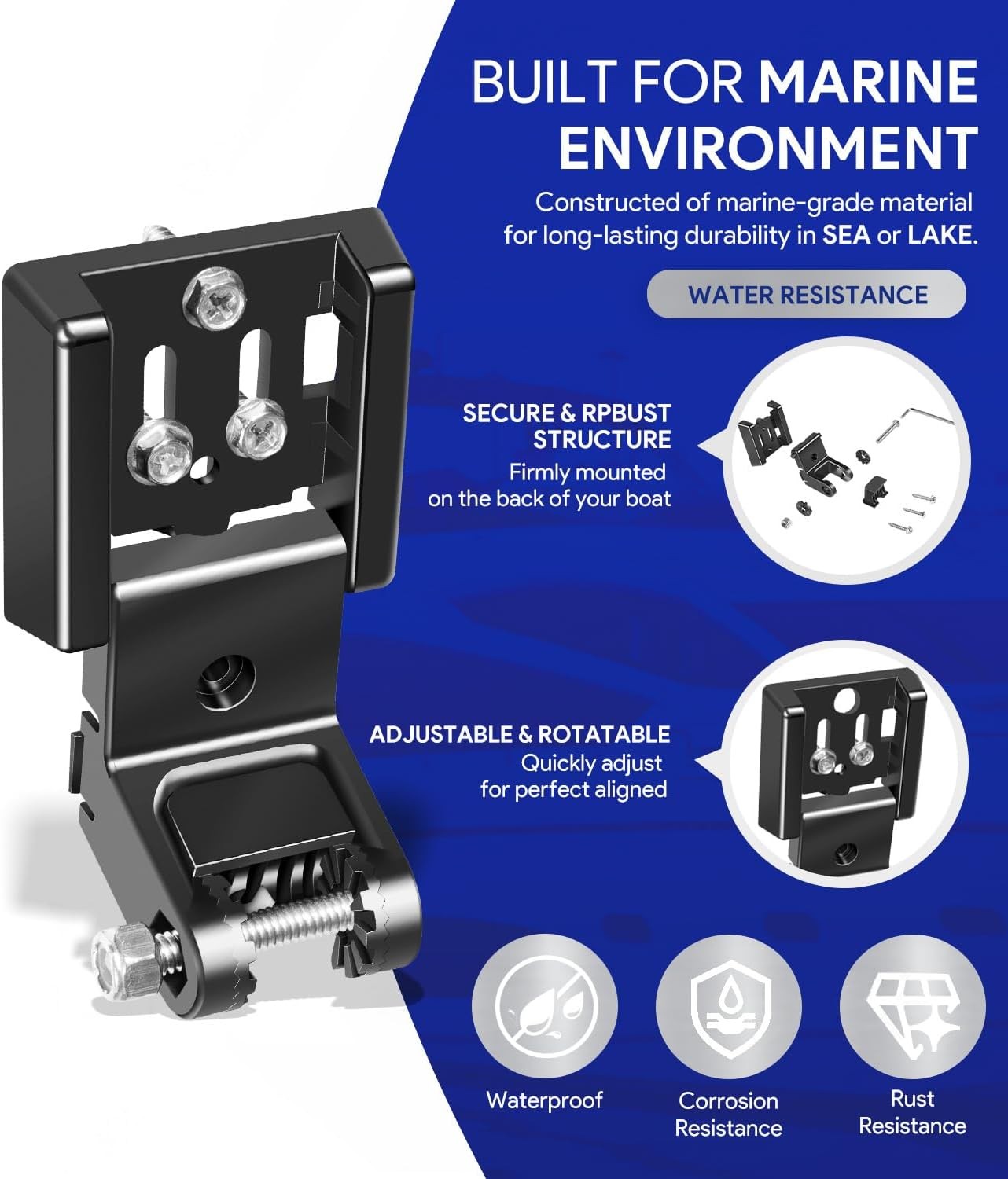 for Humminbird 740093-1 Transducer Mount MHX XNT Hardware Transom Mount Bracket