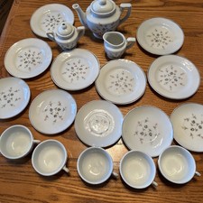 RARE VINTAGE GRANTCREST JAPAN CHILD TEA SET 21 Piece RED SWAN ORIGAMI
