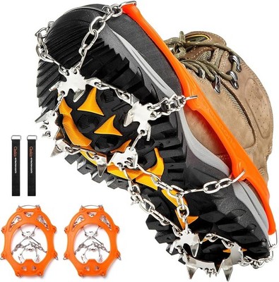 Cimkiz Crampons Ice Cleats Traction Snow Grips for Boots Shoes Women Men Anti Sl