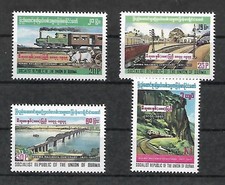 Birmania 1977 lote ferrocarril nuevo MNH