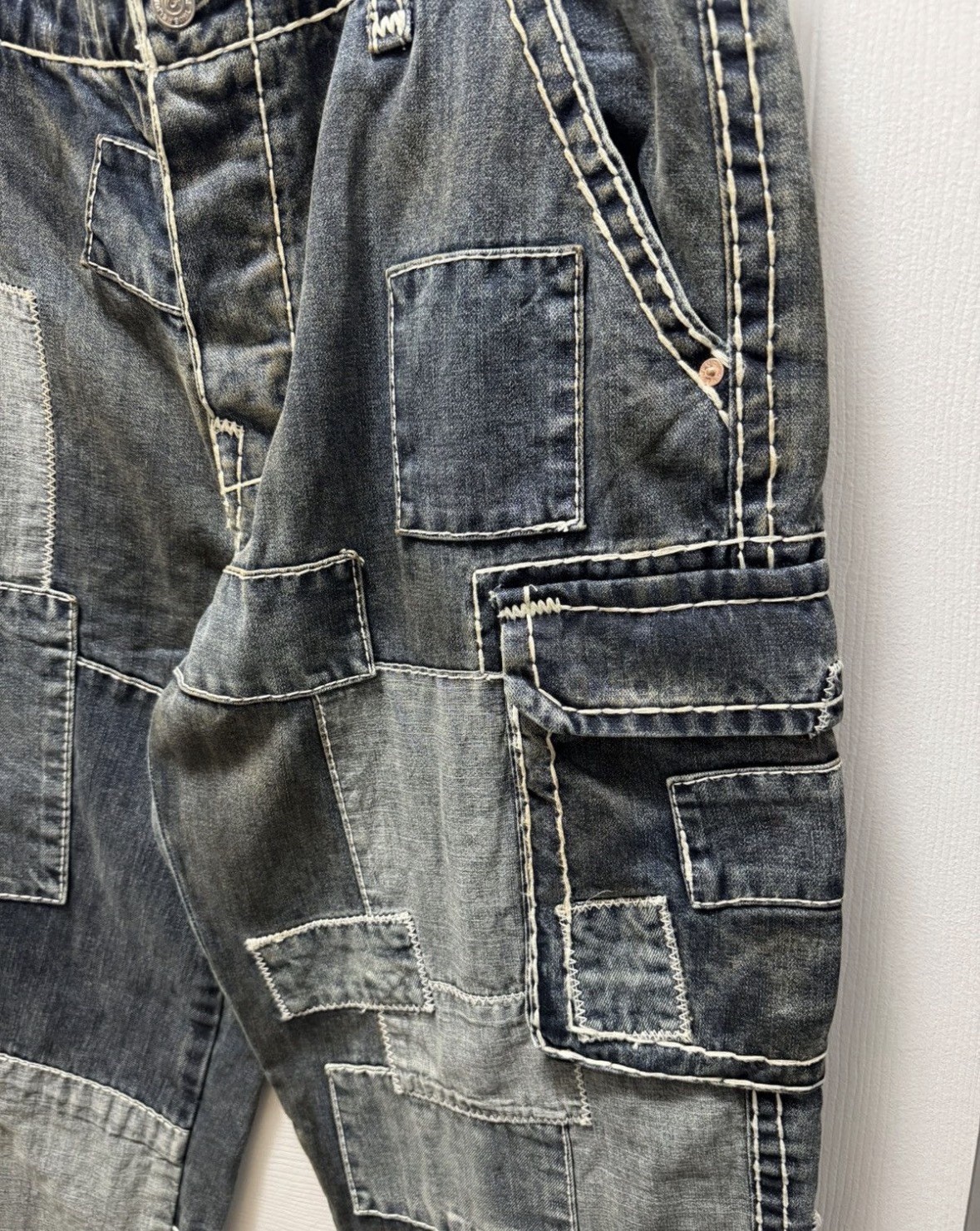 Supreme X True Religion Cargo Patchwork Denim Pants image 4
