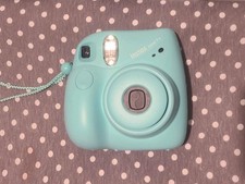 Fujifilm Instax Mini 7 Instant Camera - Seafoam Green - W/ Strap - Tested Works