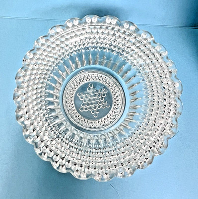 Vintage Crystal Dewdrop Star Pattern Glass EAPG Open Salt Dip Cellar 1 1/2'' Tall