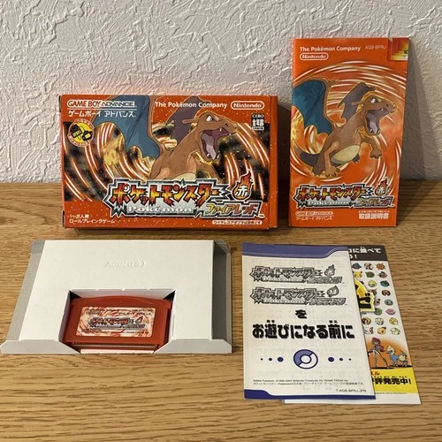 Pokemon Fire Red Gameboy Advance with Manual GBA Japanese Version Tested