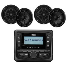 Wet Sounds WS-MC-5 AM/FM Stereo  2 Pairs RECON 6-BG Speakers