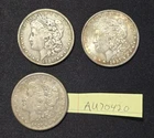 MORGAN SILVER DOLLAR  90% SILVER (LOT OF 3) 1921, 1900-O, 1887