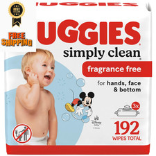 Huggies Simply Clean Unscented Baby Diaper Wipes, 64 Count Pack of 3 , White