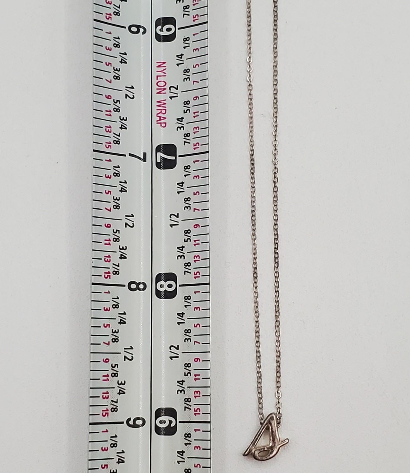 VTG 925 LA Cursive Lowercase S Initial Necklace 1… - image 10