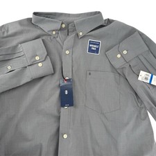 NWT Izod Advantage Performance Blue Plaid Button Down Shirt Wrinkle Free Sz XL