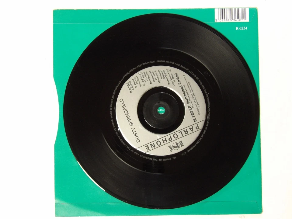 Dusty Springfield:  In Private 1989  EX+  7"  Pet Shop Boys - Image 2 of 4