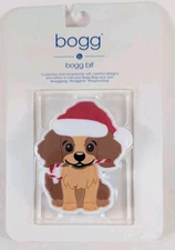 Holiday Bogg Bag Bogg Bits - Puppy With Santa Hat & Candy Cane - NEW