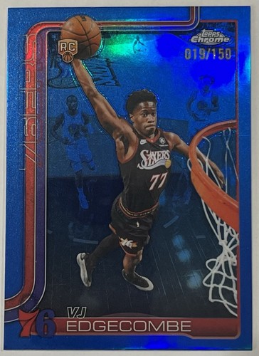2025-26 Topps Chrome Update *VJ Edgecombe #153 🔥TRUE BLUE  /150 (RC)