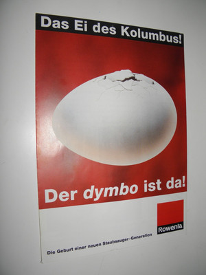 Vintage Rowenta Dymbo Staubsauger Prospekt (1992)