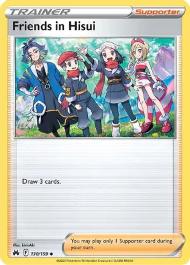 Friends in Hisui - 130/159 - Uncommon (Near Mint) Crown Zenith - Trainer - Suppo