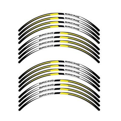 R03B For Aprilia TUONO 1000 R 03-11 Yellow 17'' Rim Wheel Sticker 10 09 08 07 06